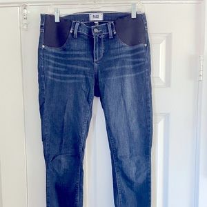 Dark blue Paige denim maternity jeans